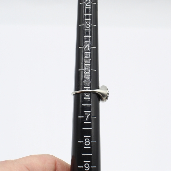 Pandora silver One Pod black pavé cz ring - Picture 3 of 9